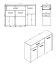 Sideboard with 3 Doors Brus 04 | Artisan Oak & White | 1 Drawer | 4 Compartments | ABS Edges | 80.5 x 119 x 33 cm | Living Room Storage