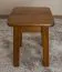 Stool Solid Pine Wood | Oak-Colored Finish | 45 x 35 x 35 cm | Modern Minimalist Design | Model 005
