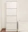 Shoe Cabinet pine solid wood white lacquered Junco 211 - size 150 x 58 x 30 cm