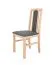 Classic Upholstered Dining Chair | Black Cover | Beech Wood Oak Look | Seat Height 47 cm | Durable Construction