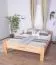 Double bed "Easy Premium Line" K4 in extra length, 160 x 220 cm solid beech wood, nature