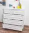  Chest of drawer pine solid wood painted white 013 - Dimensions 100 x 100 x 42 cm (H x W x D) 