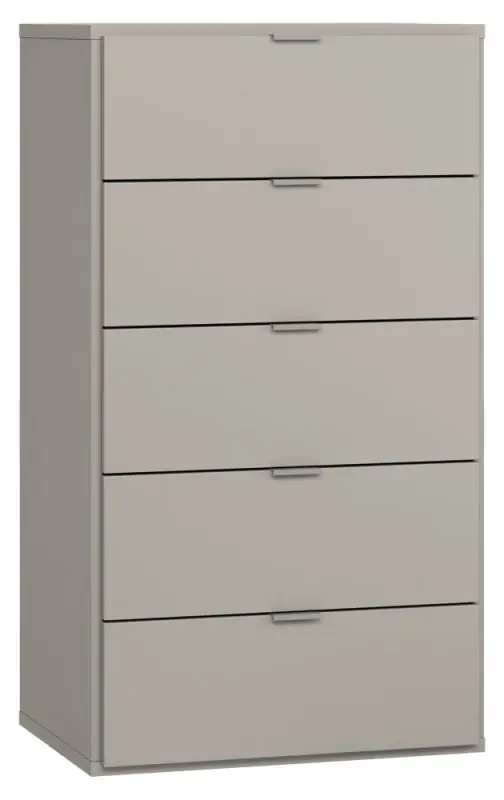 Chest of drawers Bentos 05, Colour: Grey - measurements: 114 x 63 x 47 cm (h x w x d)