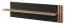 Suspended Wall Shelf Slatina 20 | Oak / Black | 36 x 140 x 20 cm | Modern Floating Rack