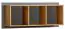Suspended rack / Wall shelf Caranx 12, Colour: Anthracite / Oak - 41 x 105 x 24 cm (H x W x D)