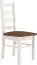 Chair Badile 19, Colour: Pine White / Brown Upholstery - 100 x 40 x 43 cm (h x w x d)