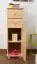 2 Drawer, 1 Door Narrow Storage Cabinet Tallboy 031, solid pine wood, clearly varnished - 122H x 40W x 47D cm 