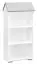 Children's room - Bookcase Daniel 02, Colour: White / Grey - 130 x 62 x 30 cm (h x w x d)