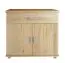 1 Drawer, 2 Door Sideboard Columba 03, solid pine wood, clearly varnished - H101 x W100 x D50 cm 