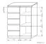 Chest of drawers Kiunga 03, Colour: Beech / White - Measurements: 112 x 82 x 40 cm (H x W x D)
