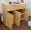 Sideboard 043, 3 drawer, 3 door, solid pine wood, clearly varnished - 100H x 118W x 42D cm 