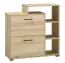 Shoe cabinet Vacaville 12, Colour: Sonoma oak light - Measurements: 90 x 120 x 34 cm (H x W x D), with 2 doors and 7 compartments.