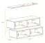 Two TV cabinets with wall shelf Balestrand 337, color: white - Dimensions: 110 x 130 x 30 cm (H x W x D), with push-to-open function