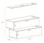 Set of 2 TV base units with four compartments Balestrand 348, color: white / oak Wotan - dimensions: 110 x 130 x 30 cm (H x W x D), with wall shelf