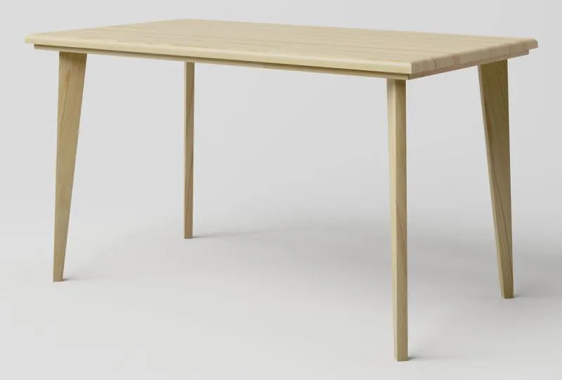 Dining table solid pine wood natural Aurornis 71 - Measurements: 140 x 80 cm (W x D)