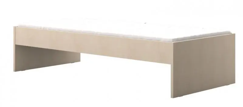 Child/Teenager Bed Matthias 01, Colour: Cream - Size of bed: 90 x 200 cm (L x W)