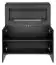 Chest of drawers with bio-ethanol fireplace Bjordal 46, color: black high gloss - Dimensions: 100 x 90 x 40 cm (H x W x D), with two compartments