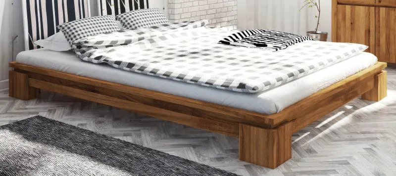 Single Bed / Guest Bed Tasman 02 | Solid Oiled Wild Oak | 90 x 200 cm Lying Surface | Premium Craftsmanship