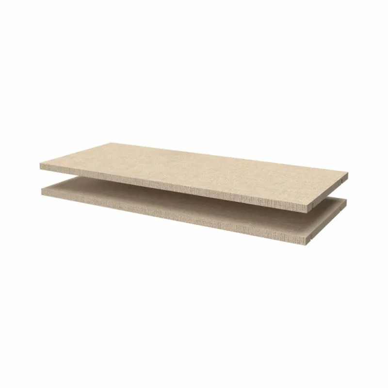 Set of 2 Shelves for Closets Neiafu | Textile Decor Finish | 32 x 73 x 18 cm | Space-Saving Storage