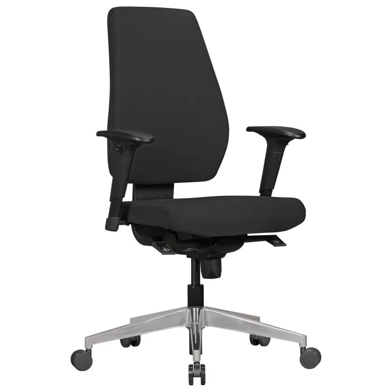 Ergonomic Office Chair Apolo 62 | Black/Chrome | Adjustable Seat Firmness | Executive Comfort | Durable Design