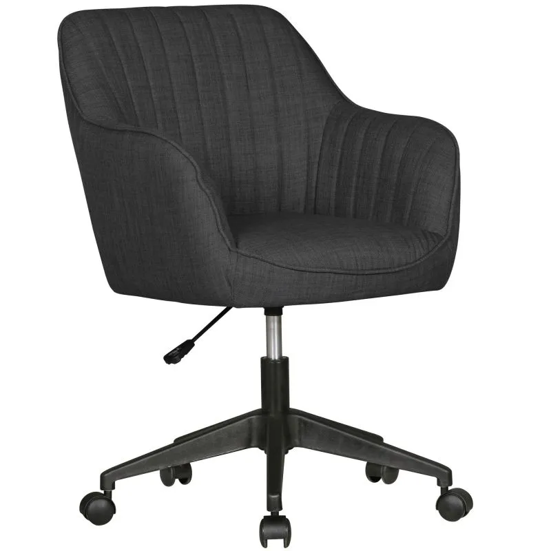 Apolo 100 Swivel Chair | Modern Anthracite Design | Lavishly Upholstered | Adjustable Height | Comfortable Armrests