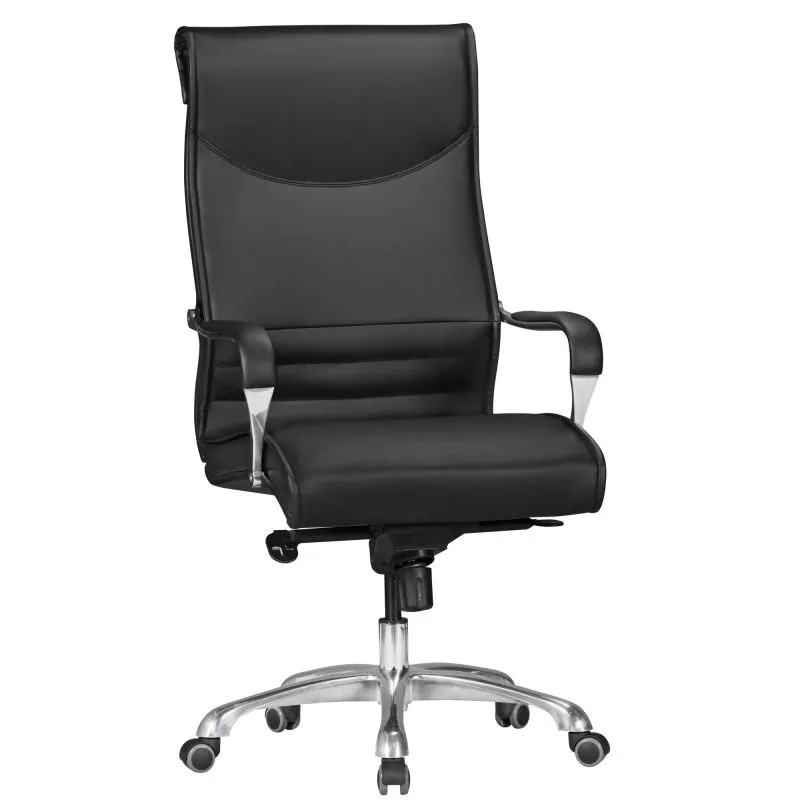XXL Desk Chair Apolo 101 Black/Silver | Supports Up to 150 kg | Ergonomic Executive Office Chair