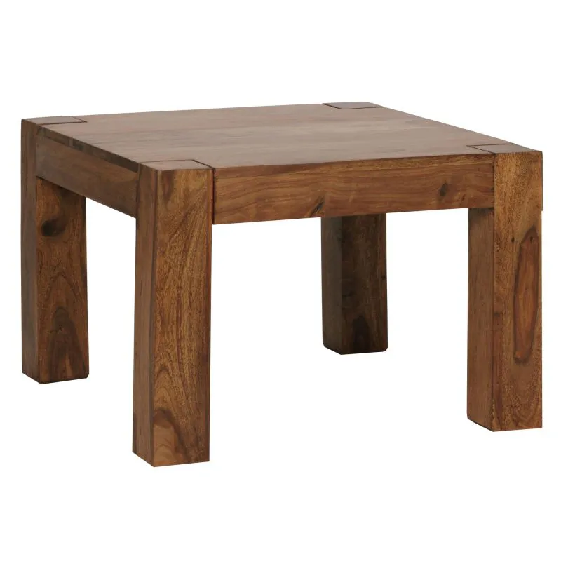 Sheesham Solid Wood Coffee Table Apolo 160 | Unique Wood Grain | 40 x 60 x 60 cm | Handcrafted Modern Design