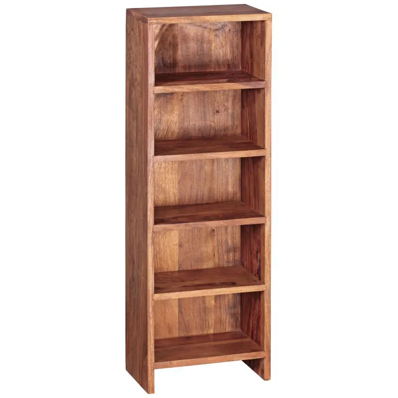 CD Shelf Solid Sheesham Wood | Handmade | 90 x 30 x 17 cm | Fits Approx. 100 CDs | Unique Grain