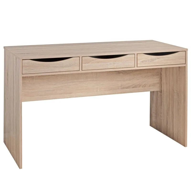 Functional Desk Sonoma Oak | 120 x 55 x 75 cm | 3 Drawers | Modern Storage Solution