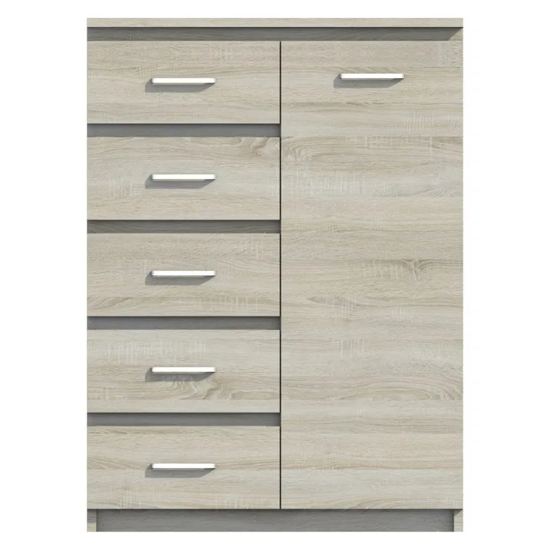 Chest of Drawers Pamulang 05 | Sonoma Oak | 112 x 82 x 40 cm | Modern Storage Solution