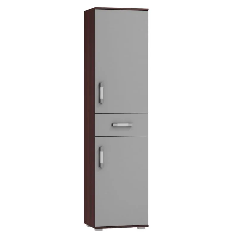 Tabubil 24 Cabinet | Wenge / Grey | 200 x 50 x 41 cm | Modern Storage Solution