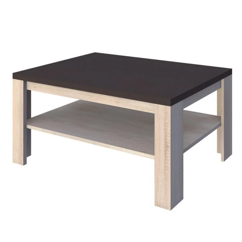 Coffee Table Aitape 19 | Dark Sonoma Oak / Light Sonoma Oak | 120 x 60 x 56 cm | Storage Compartment