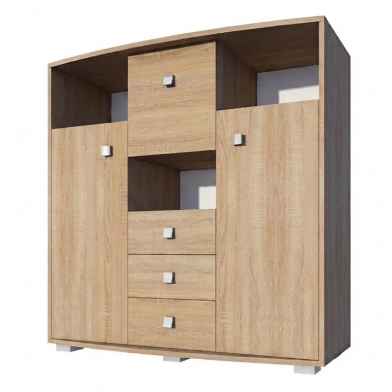 Rabaul 05 Chest of Drawers | Sonoma Oak Finish | 126 x 130 x 40 cm | Modern Storage Solution