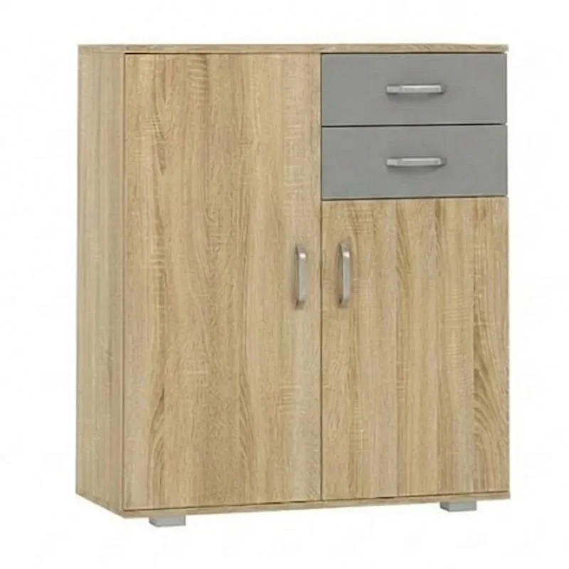 Chest of Drawers Ciomas 11 | Sonoma Oak / Grey | 104 x 90 x 40 cm | Modern Storage Cabinet