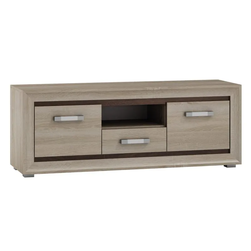 TV Base Cabinet Kundiawa 01 | Sonoma Oak Light/Dark | 50 x 140 x 40 cm | Modern Storage