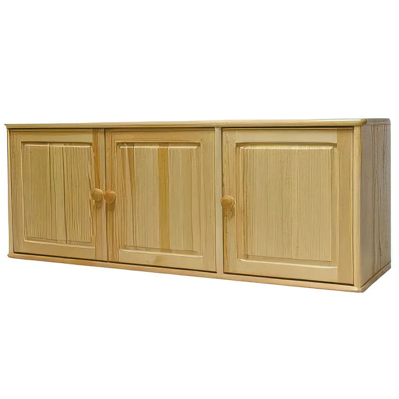 Wall Cupboard Solid Pine Wood Natural 024 | Modern Storage | 50 x 120 x 60 cm