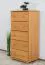 Chest of drawers pine solid wood alder colorJunco 141 - 123 x 60 x 42 cm (H x W x D)