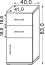 Chest of drawers Trelew 08, Colour: Wenge / Maple - 83 x 40 x 41 cm (h x w x d)