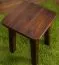Solid Pine Stool Walnut Color 005 | Modern Design | 45 x 35 x 35 cm | Durable Solid Wood