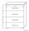 Chest of drawers Kebumen 17, Colour: Alder - Measurements: 107 x 80 x 40 cm (H x W x D)