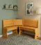 Corner Bench Solid Pine & Alder Junco 243 | L-Shaped | Space-Saving | 84 x 140 x 182 cm | 45 cm Seat Height