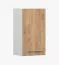 Wall Unit with Hinge Door | Brown/White Wood Look | Parnassus 04 | 1 Door | Metal Silver Handles | 71.5 x 40 x 29 cm