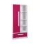 Children's Wardrobe Walter 03 | White & Pink High Gloss | 191 x 80 x 40 cm | Modern Hinged Door