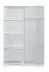 Children's room - Sliding door wardrobe / Wardrobe Walter 12, Colour: White / Grey high gloss - 191 x 120 x 60 cm (H x W x D)