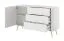 Chest of Drawers | modern | 3 drawers | 2 compartments | white | high-quality material | Dimensions: 81 x 138 x 38 cm | Handles & legs: metal | for the living room