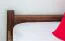 Single bed / guest bed solid pine walnut A14, incl. slatted frame - dimensions 90 x 200 cm