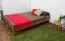 Children's bed / Youth bed A8, solid pine wood, oak finish, incl. slatted frame - 120 x 200 cm 