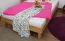 Futon Bed Solid Wood Wooden Nature 04 | Oiled Oak | 120 x 200 cm Lying Surface | Modern Design | Sturdy Construction