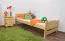 Single bed / guest bed solid pine solid wood natural 84, incl. slatted frame - lying surface 80 x 200 cm