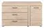 Chest of drawers Decorah 06, Colour: Light Oak - Measurements: 84 x 146 x 42 cm (h x w x d), with 1 door, 3 drawers and 2 compartments